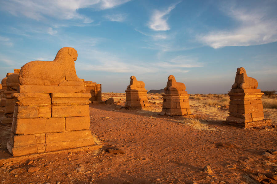 Sudan Sphinx Statues Wallpaper