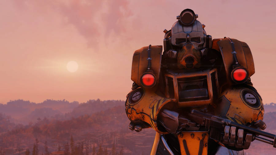 Suit Up For An Adventure With The Excavator Power Armor Wallpaper