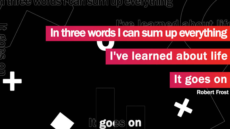 Sum Up Everything Quote Wallpaper