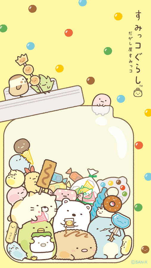 Sumikko Gurashi Sweet Treats Jar Wallpaper