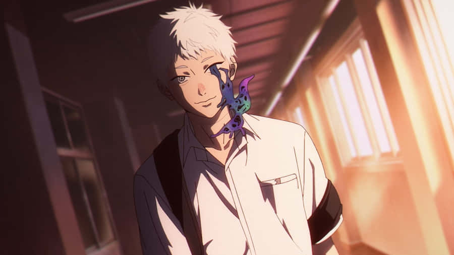 Summer Hikaru Died Blue Flower Face Wallpaper