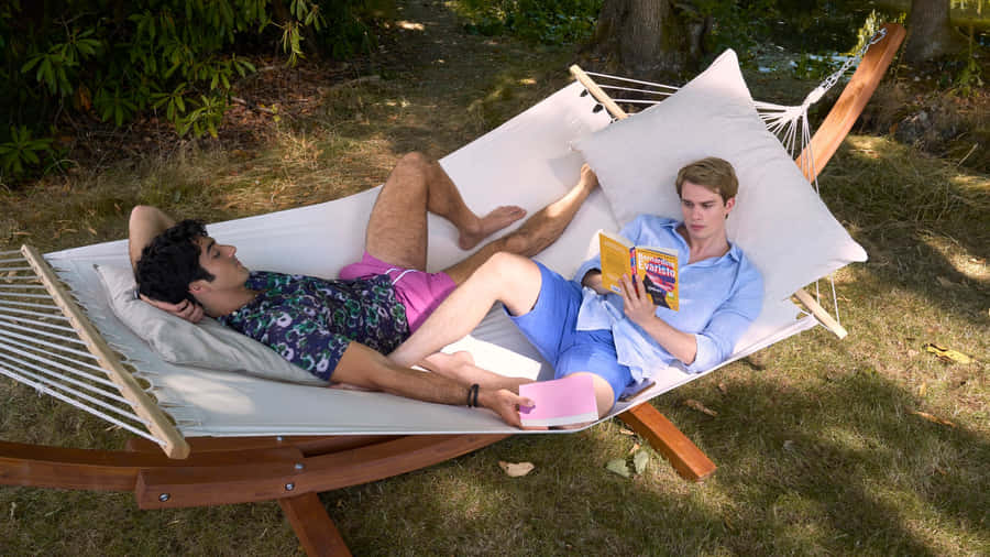 Summer Reading Hammock Relaxation Wallpaper