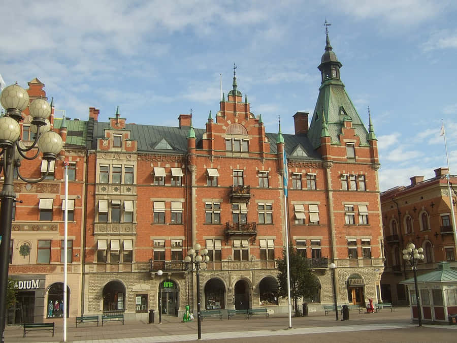 Sundsvall Historic Building Stortorget Wallpaper