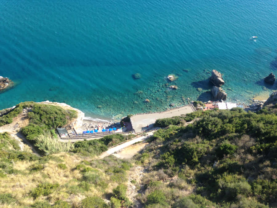 Sunset At A Beautiful Italian Beach Wallpaper