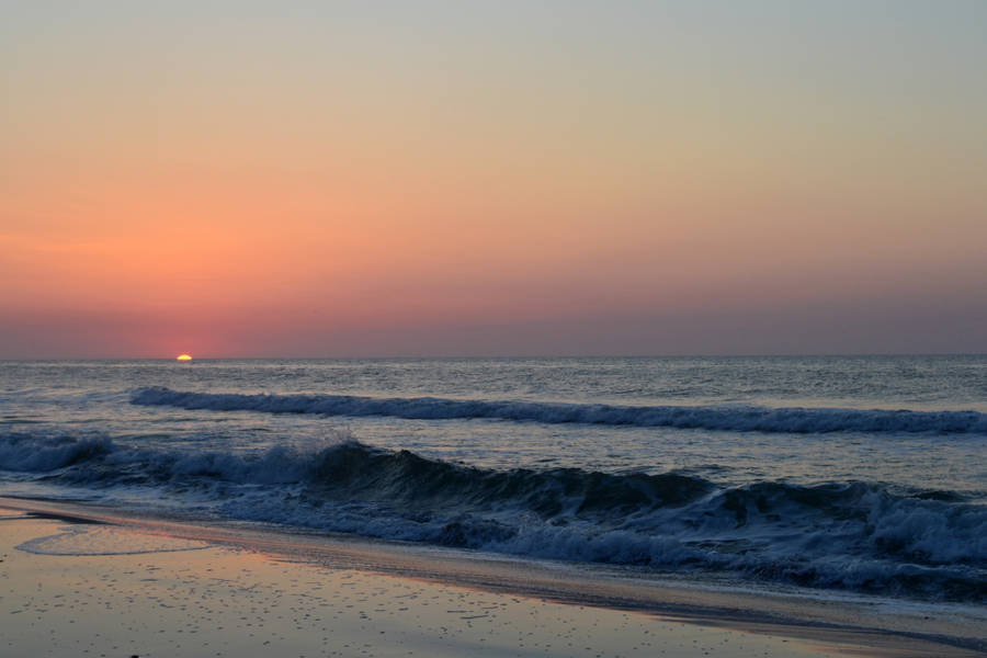 Sunset At Beach In South Carolina Wallpaper
