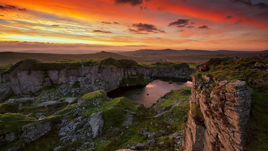 Sunset_ Over_ Canyon_ Lake_4 K Wallpaper