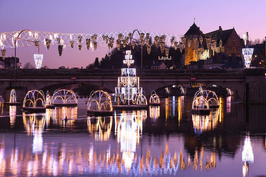 Sunset Over Laval Cityscape Wallpaper