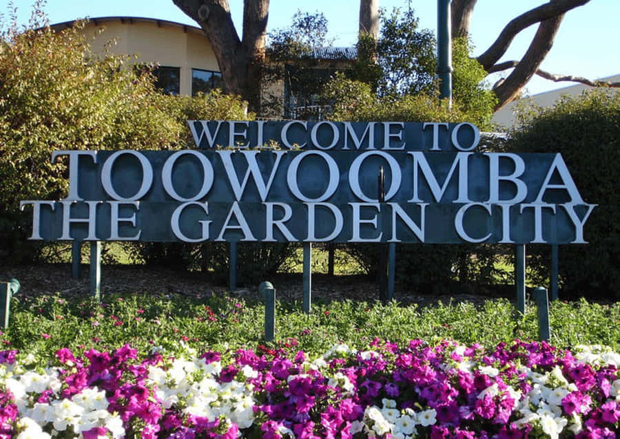 Sunset Over Scenic Toowoomba City Wallpaper