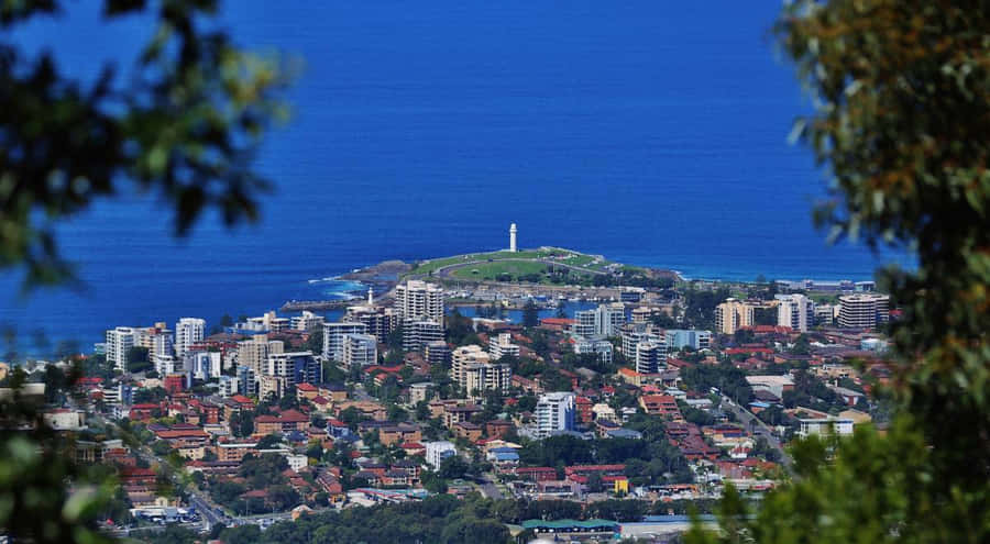 Sunset Over The Wollongong City Skyline Wallpaper