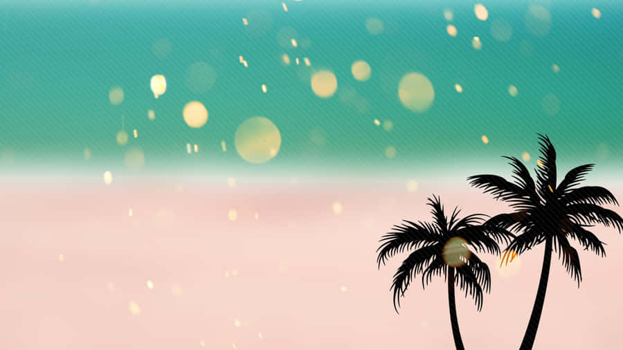 Sunset Serenity On A Tropical Beach Wallpaper