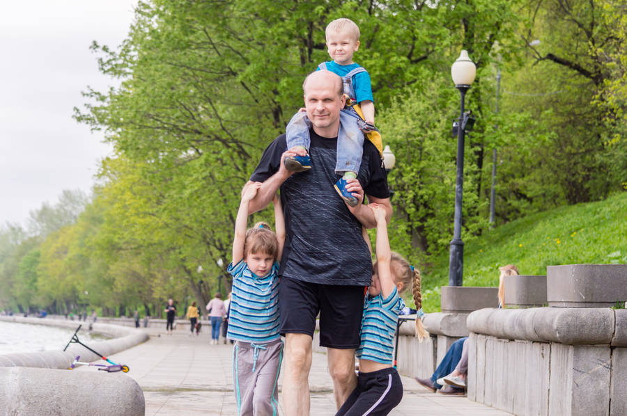 Super Dad Father's Day Photo Wallpaper