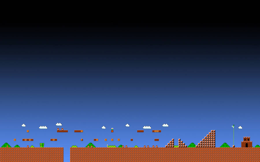 Super Mario Obstacle Course Animated Desktop Wallpaper
