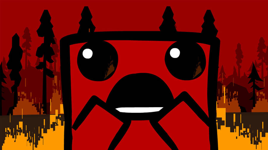 Super Meat Boy Cute Big Eyes Wallpaper