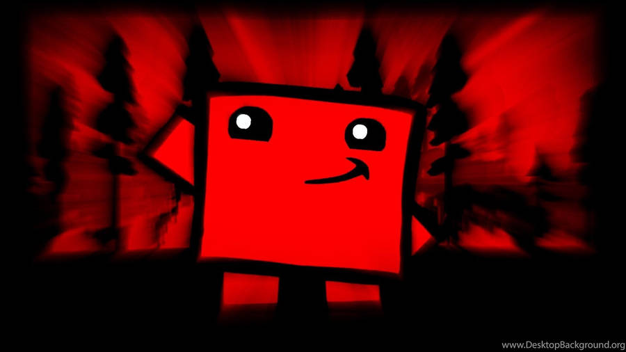 Super Meat Boy Red Cute Face Wallpaper