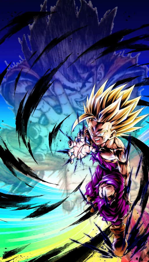 Super Saiyan Gohan Charging Forward Wallpaper