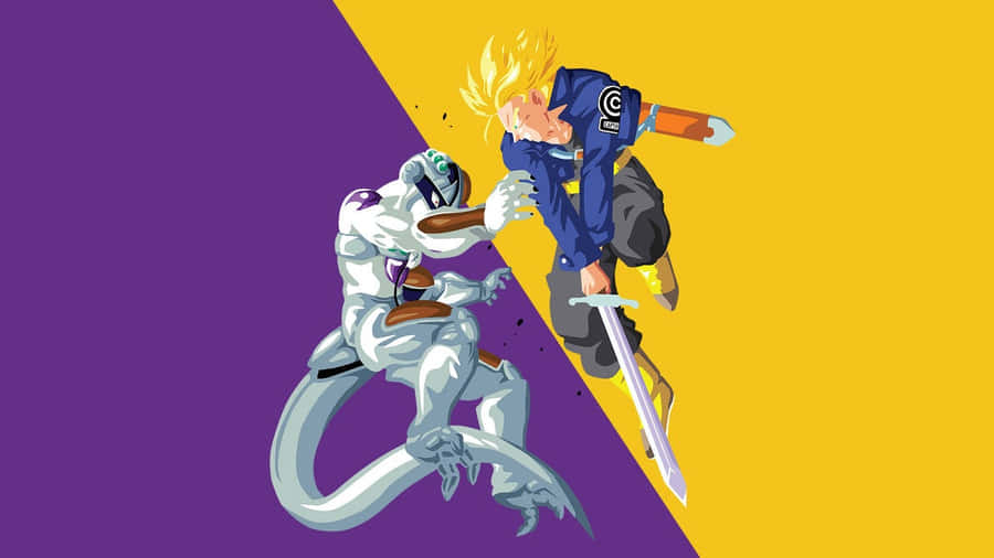 Super_ Saiyan_ Trunks_vs_ Frieza Wallpaper