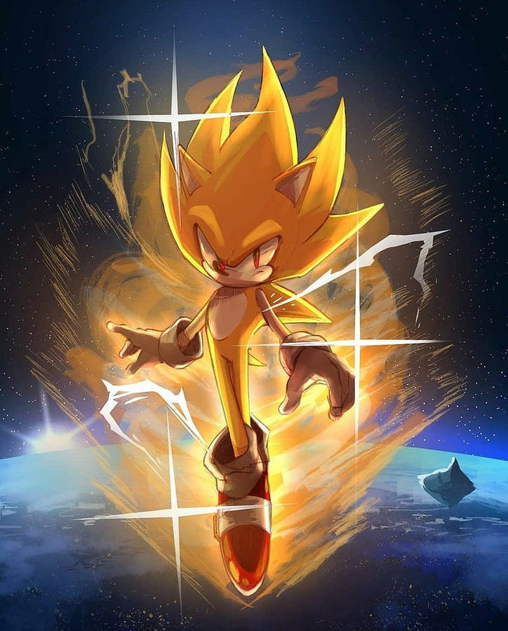 Super_ Sonic_ Power_ Profile Wallpaper