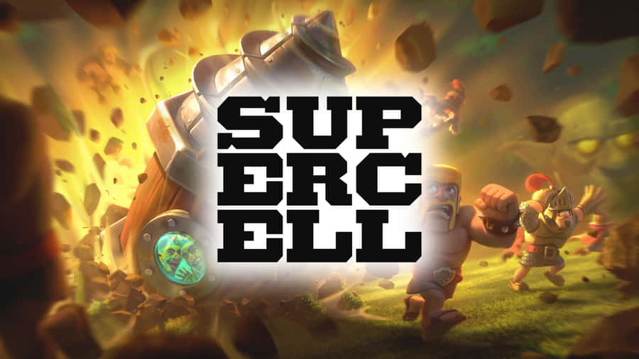 Supercell Logo With Characters Wallpaper