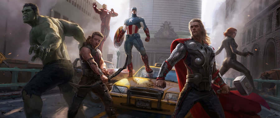 Superheroes Unite Wallpaper