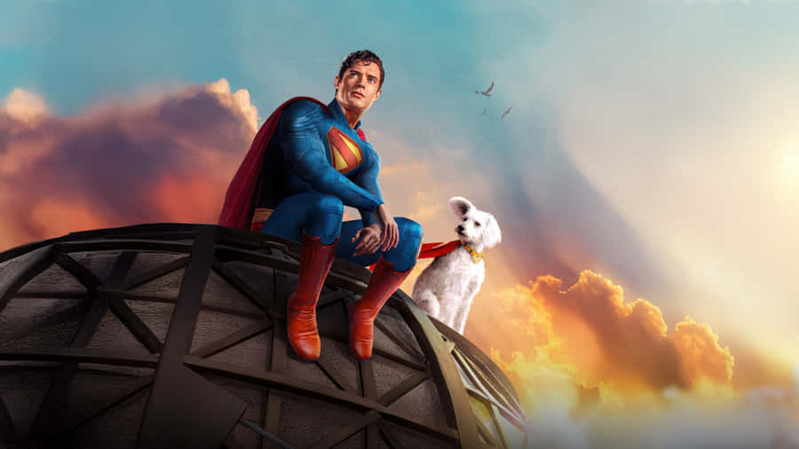 Superman 2025 With Krypto Wallpaper