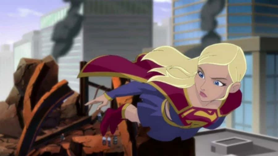 Superman Takes Flight In Superman Unbound Wallpaper