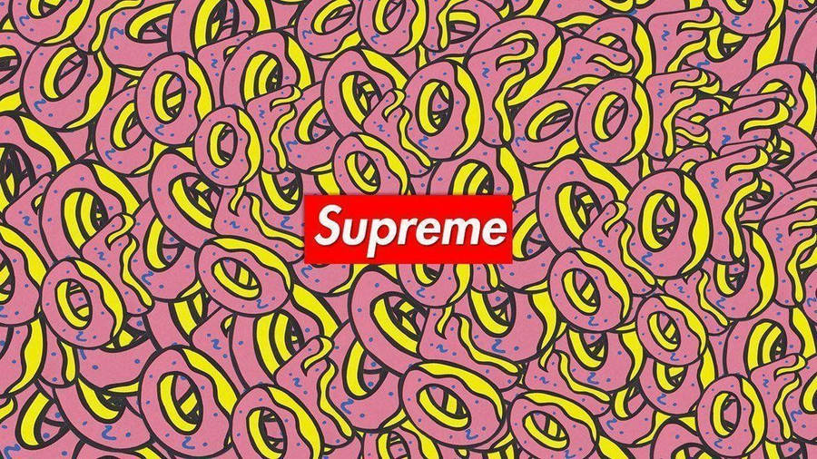 Supreme And Donuts Wallpaper