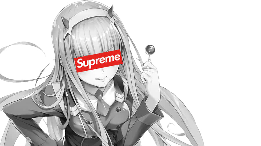 Supreme Branded Anime Character Wallpaper