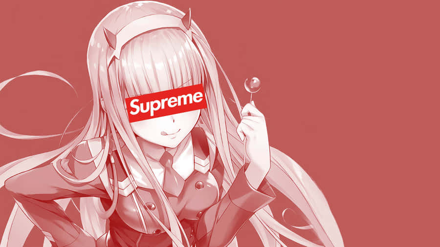 Supreme Branded Anime Character Wallpaper
