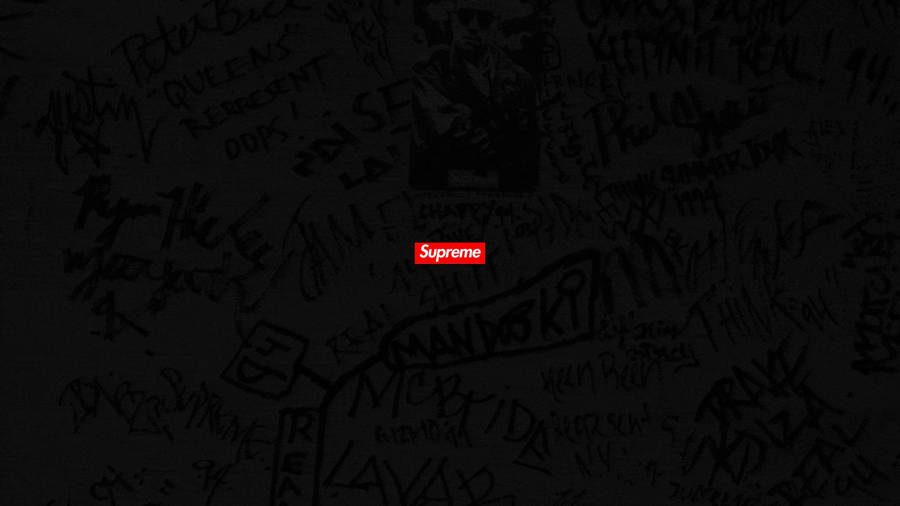 Supreme Logo On Black Wallpaper