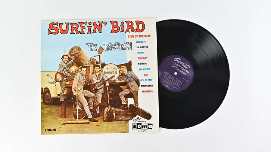 Surfin Bird Vinyl Record Wallpaper