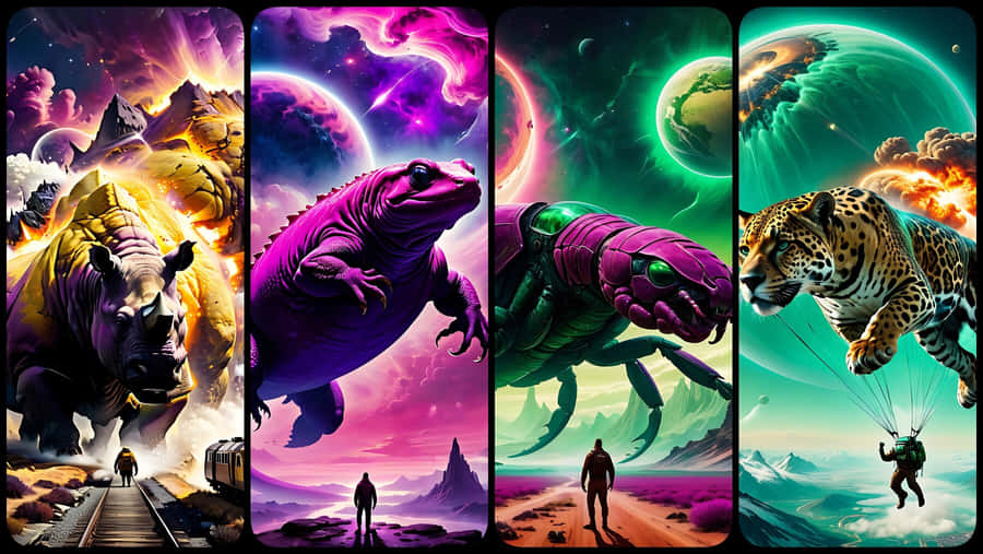 Surreal Animal Fantasy Artwork Wallpaper