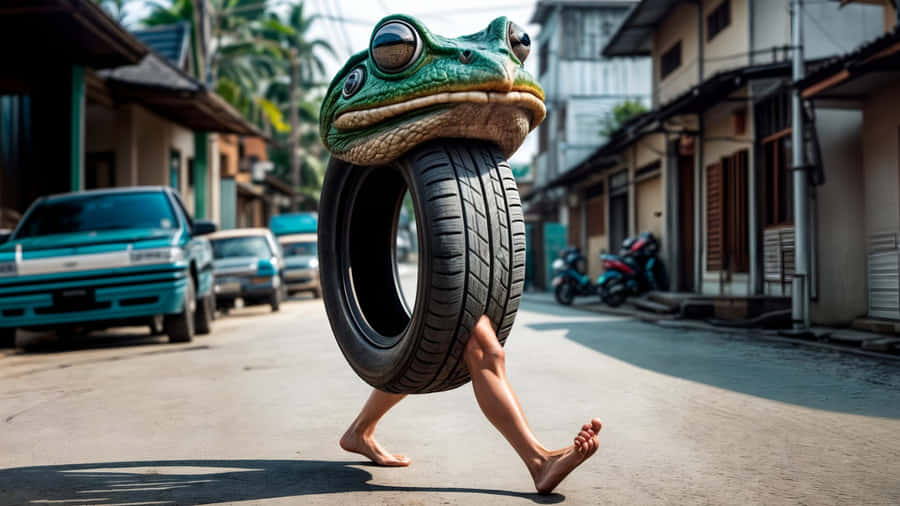 Surreal Italian Brainrot Art Wallpaper