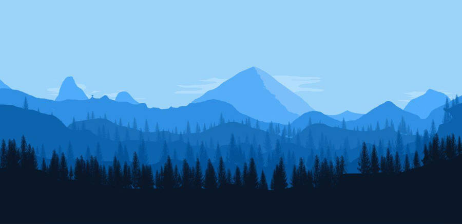 Surveying The Stunning Blue Mountains From Firewatch Wallpaper