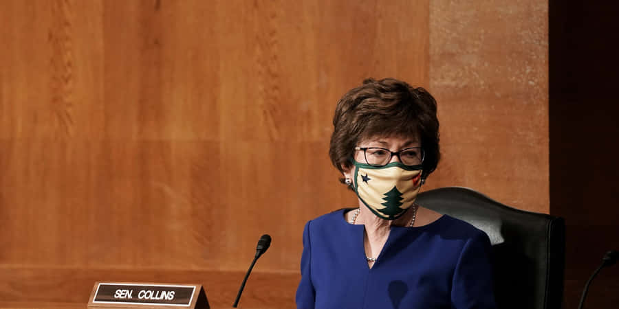 Susan Collins Christmas Mask Wallpaper