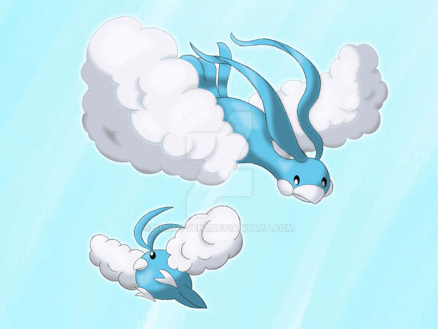 Swablu And Altaria Wallpaper