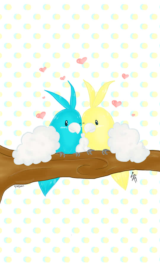 Swablu In Love Wallpaper