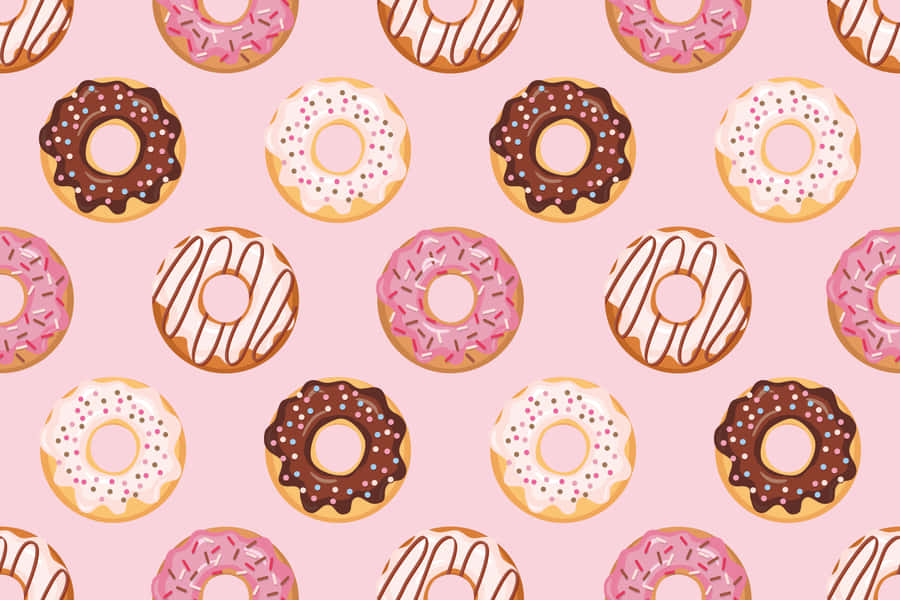 Sweet Moments With Cute Donut Wallpaper