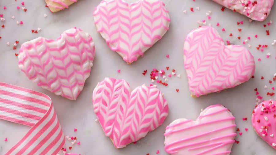 Sweetest Day Heart Cookies Wallpaper