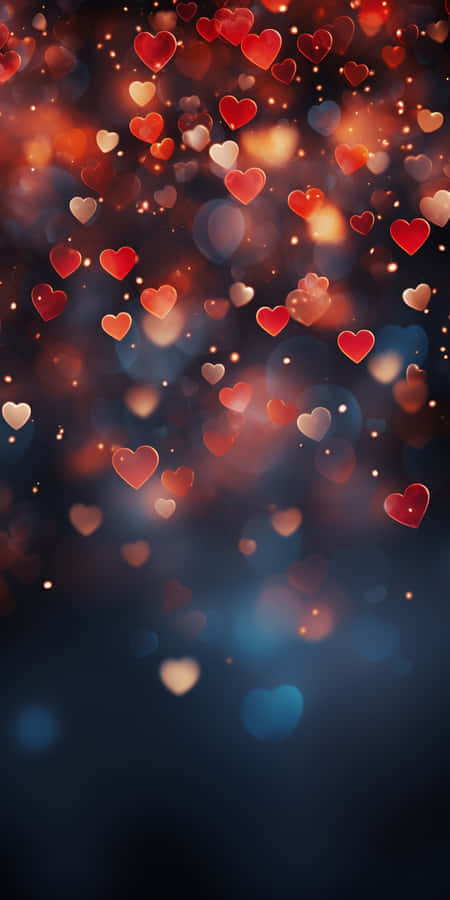 Sweetest Day Hearts Bokeh Background Wallpaper