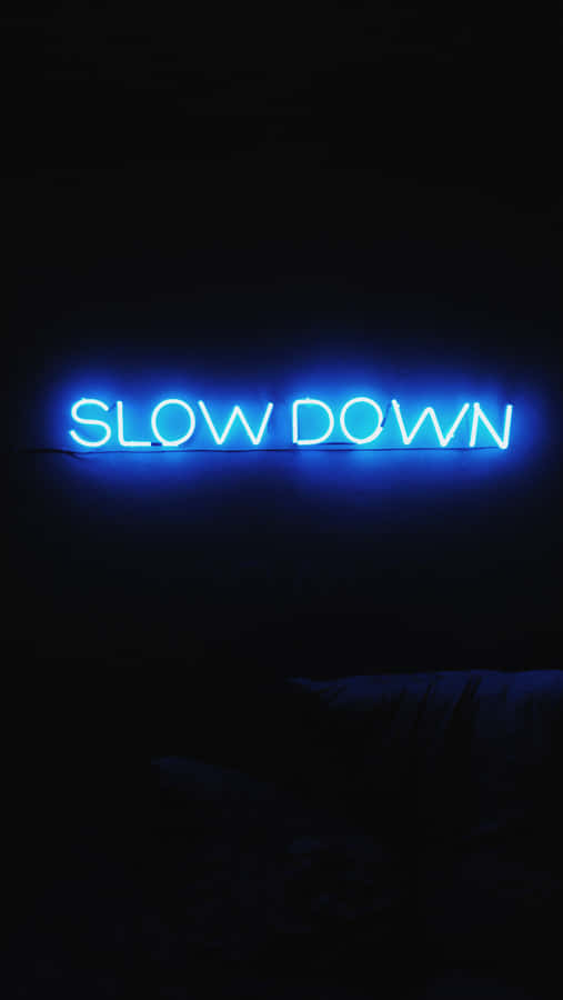 Switch On The Blue Neon Lights Wallpaper