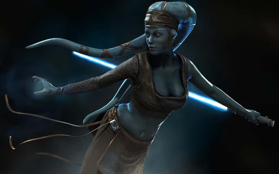 Swooping Through The Skies: A Twi'lek Takes Flight Wallpaper