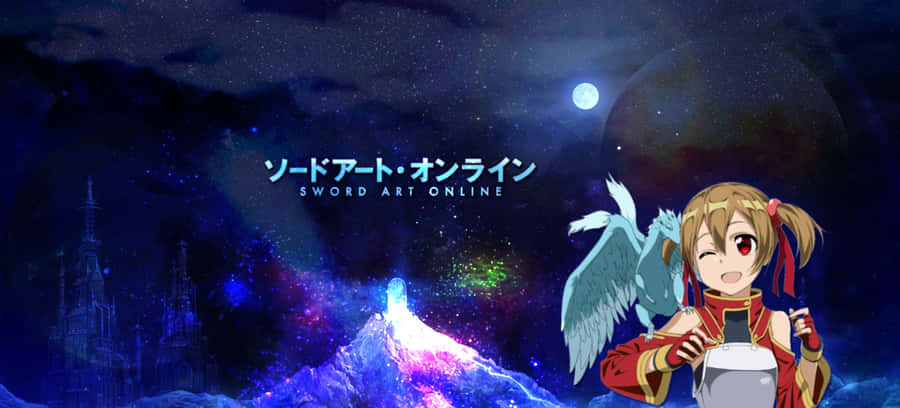 Sword Art Online's Silica With Pina In A Stunning Action Pose Wallpaper