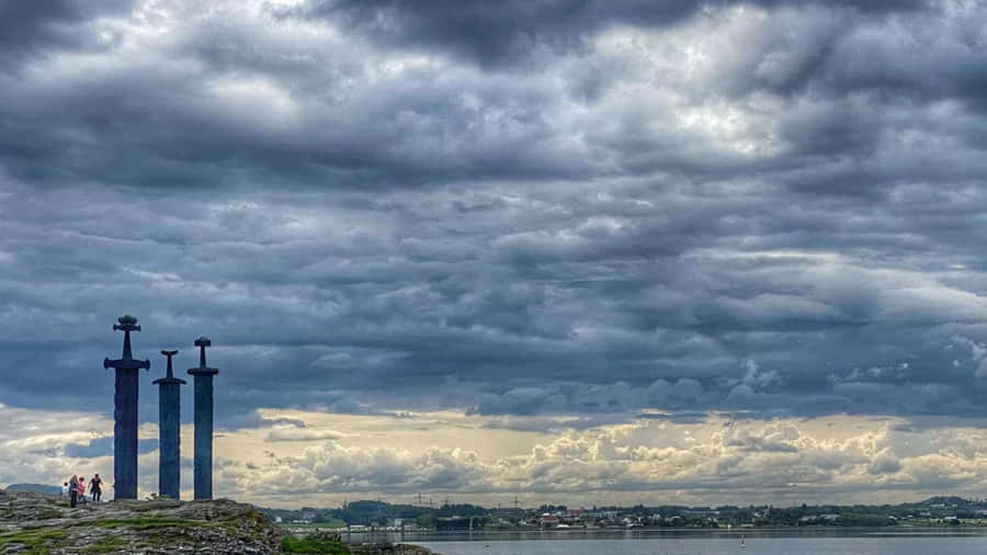 Swordsin Rock Monument Stavanger Wallpaper