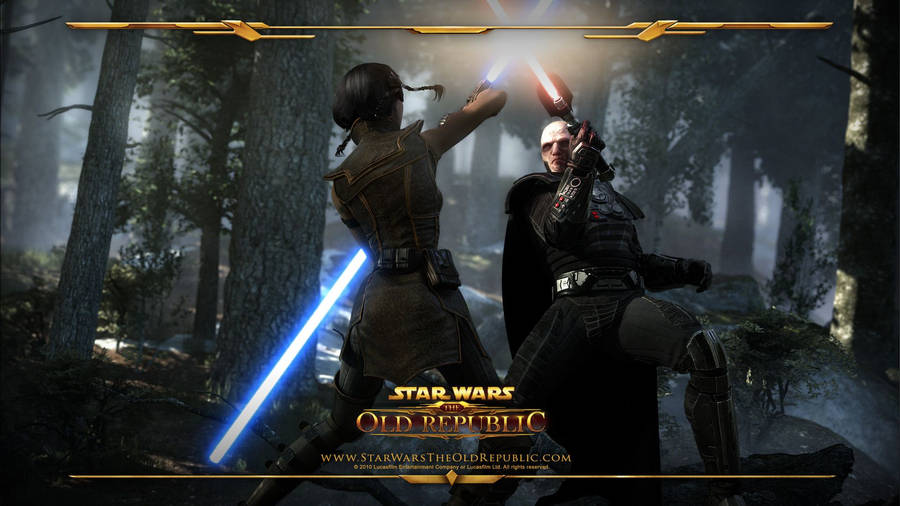 Swtor Darth Malgus And Satele Shan Fight Wallpaper