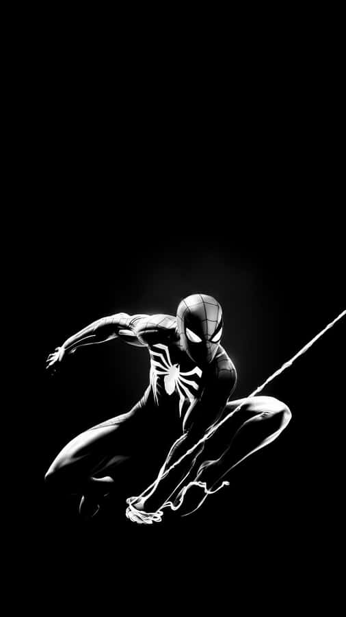 Symbiote Spider Man Swinging Wallpaper