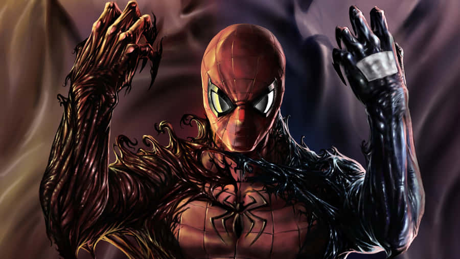 Symbiote Spider Man Transformation Wallpaper