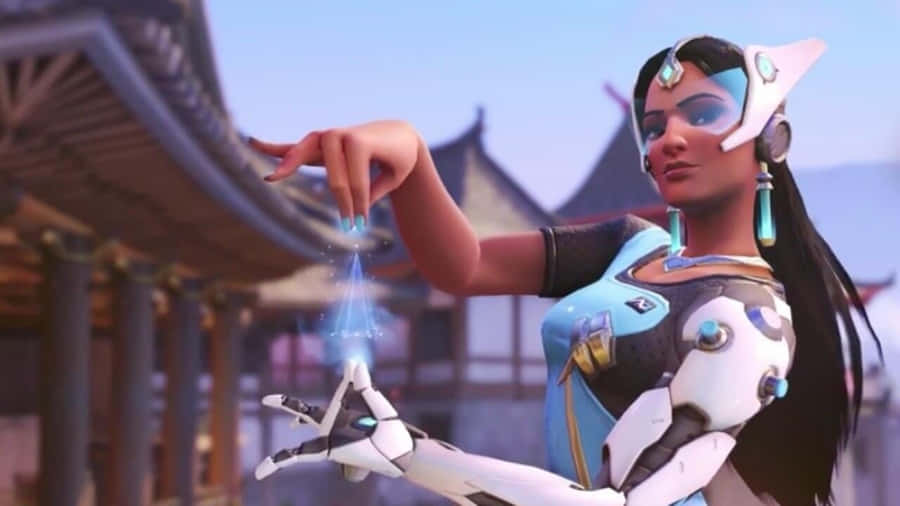 Symmetra From Overwatch In Action Wallpaper