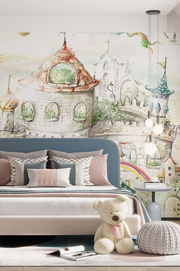 Synthetic Castle Mural Wallpaper