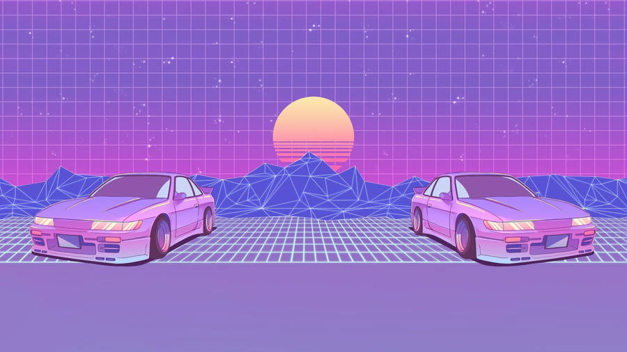 Synthwave Jdm Aesthetic Wallpaper