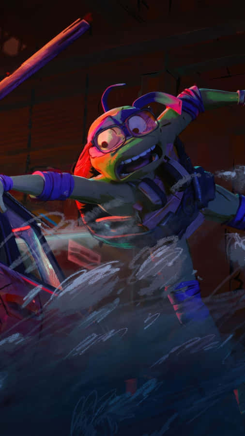 T M N T Mutant Mayhem Action Scene Wallpaper